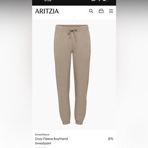 Aritzia TNA Fleece Boyfriend Sweatpants